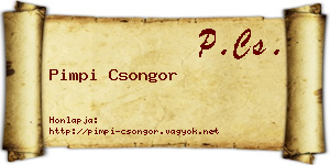 Pimpi Csongor névjegykártya